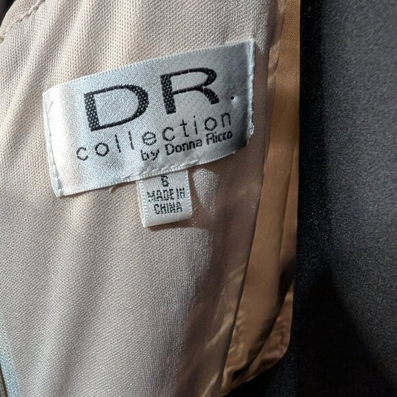 NEW Donna Ricco Knee-Length Sheath Dress, Cap Sleeve Taupe Lace & Sequin Overlay - Picture 15 of 15